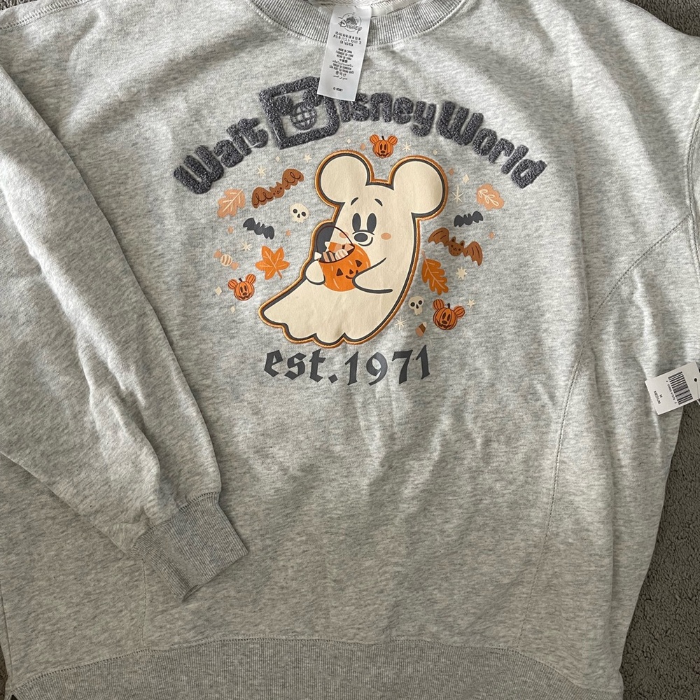 Disney World Gray Ghost 2025 Medium Sweatshirt- New Authentic